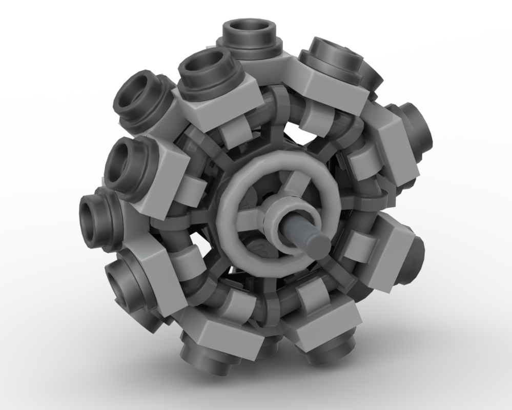 LEGO MOC-258473 Simple radial engine by chrissibl | Rebrickable - Build ...