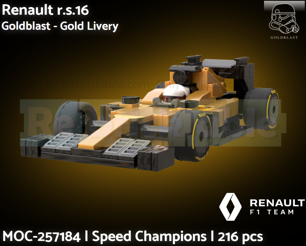 LEGO MOC-258538 Renault r.s.16 - Gold Livery by Goldblast | Rebrickable ...