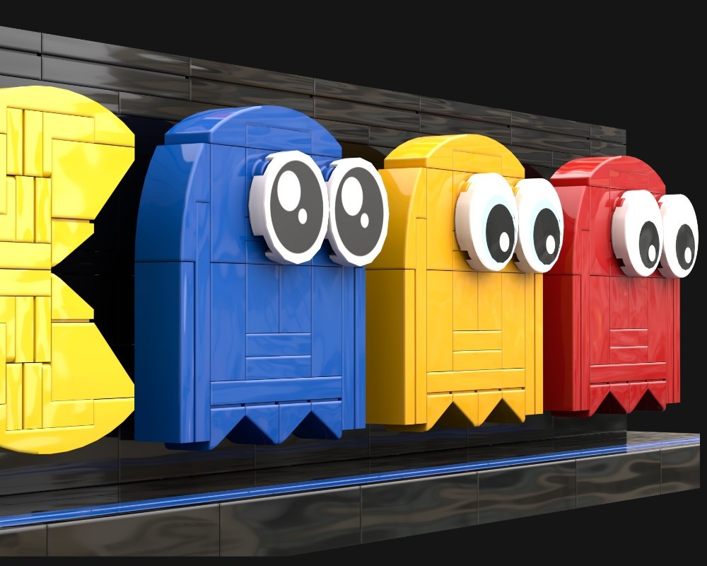 LEGO MOC-258637 Pac-Man and Ghosts Brick-built Characters Display by ...