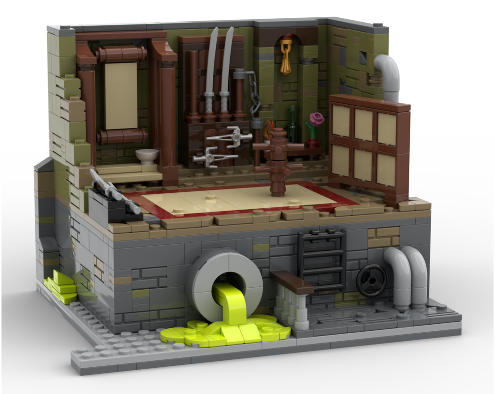 LEGO MOC-258699 TMNT Master Splinters Sewer Dojo Diorama -Sewer Lair ...