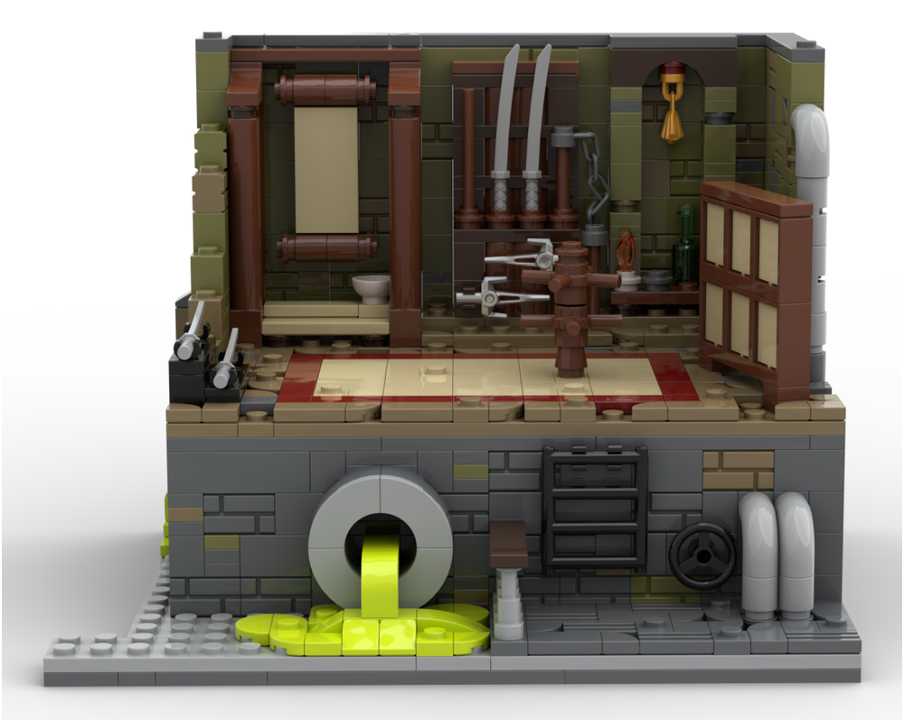 LEGO MOC-258699 TMNT Master Splinters Sewer Dojo Diorama -Sewer Lair ...