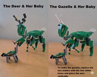 Deer & Her Baby or Gazelle & Her Baby (2x 31058)
