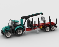 Logging tractor/trailer compatible with Lego city tractor 60498