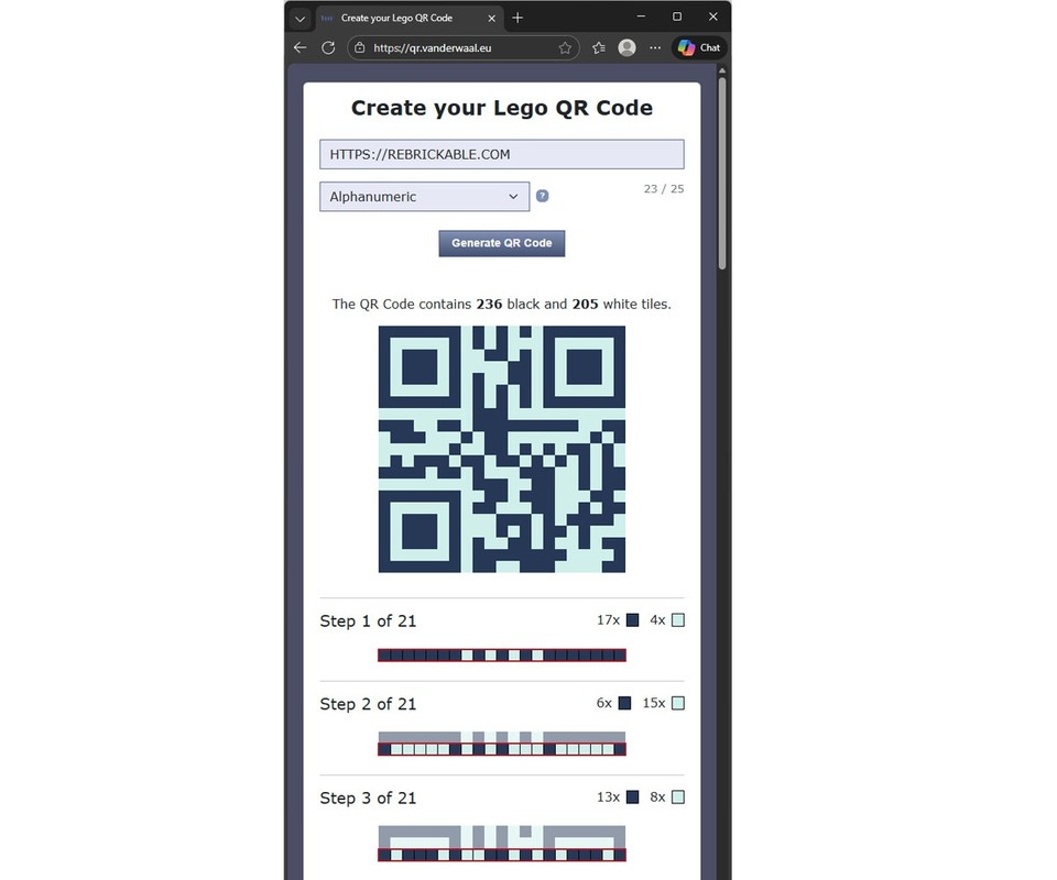 LEGO MOC-259155 Create your QR Code by VDWWD | Rebrickable - Build with ...