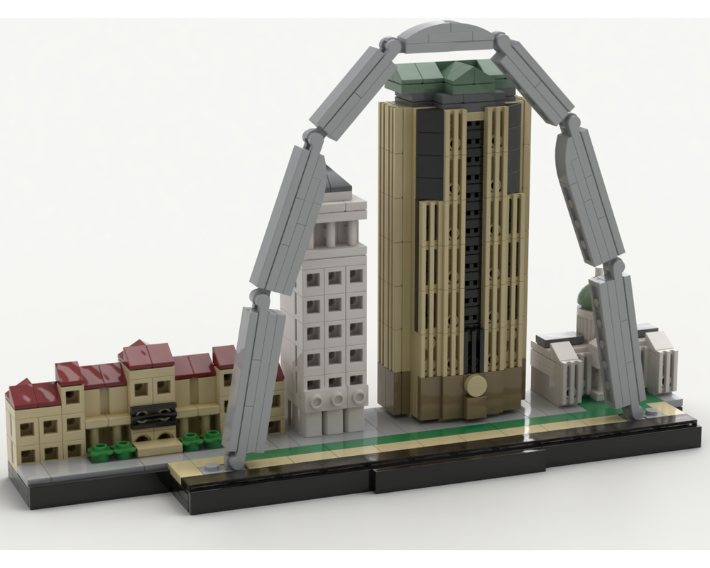 Lego Moc St Louis Skyline By Klosspalatset Rebrickable Build With Lego