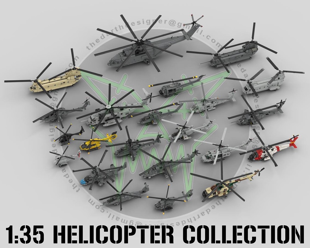 LEGO MOC-259238 Mil MI-26 Cargo Helicopter - 1:35 Scale (FULLY