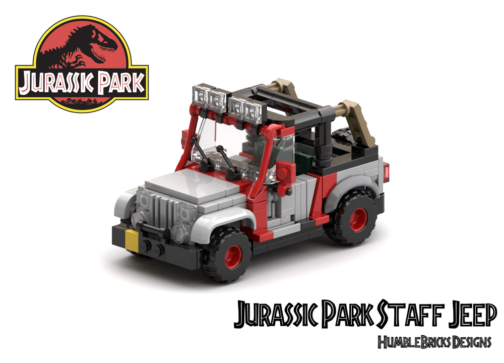 LEGO MOC Jurassic Park Staff Jeep by Miro | Rebrickable - Build with LEGO