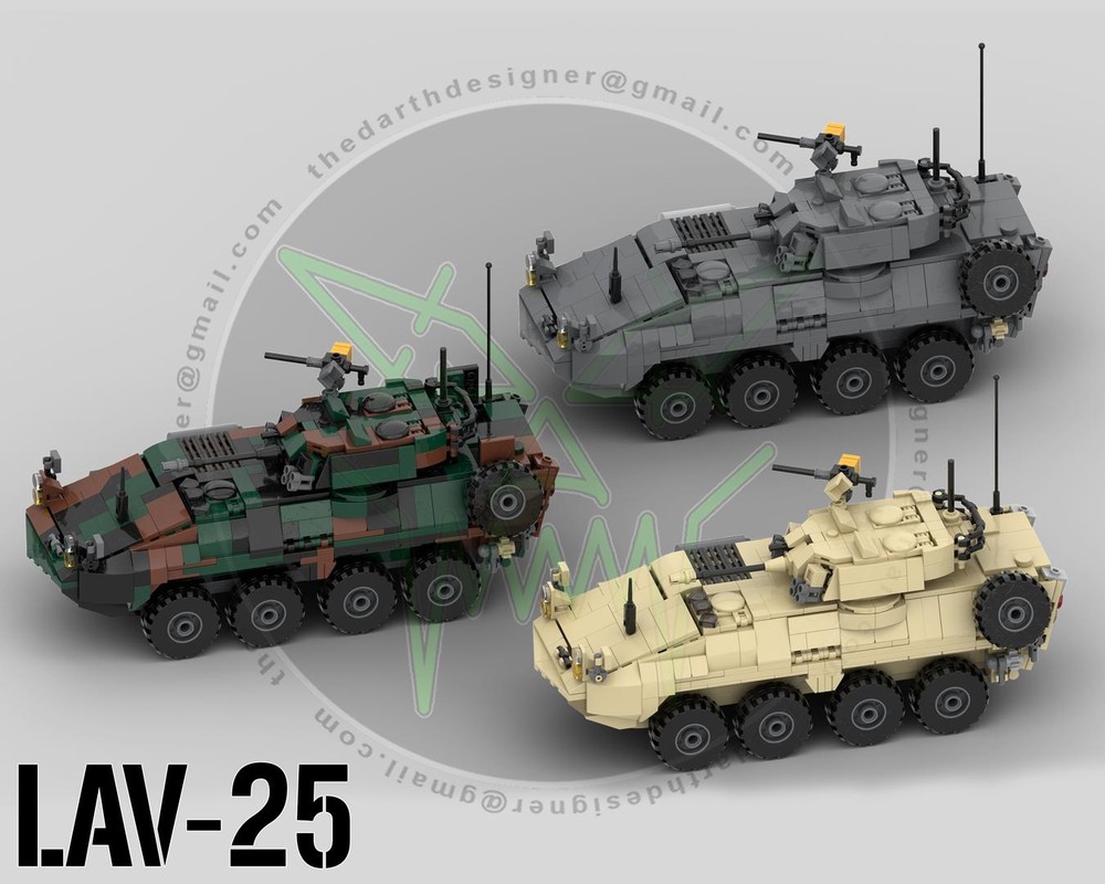 LEGO MOC-259577 Light Armoured Vehicle LAV-25 - 1:35 Scale (v2) by
