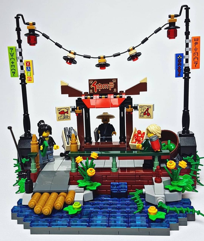 Lego Moc 70607 - Ninjago City Old Fish Market By The_Bricked_Cave |  Rebrickable - Build With Lego