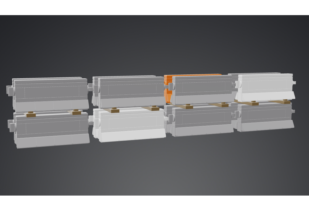 LEGO MOC-260152 Precast Concrete Barrier Load Add-On for Heavy-Duty ...
