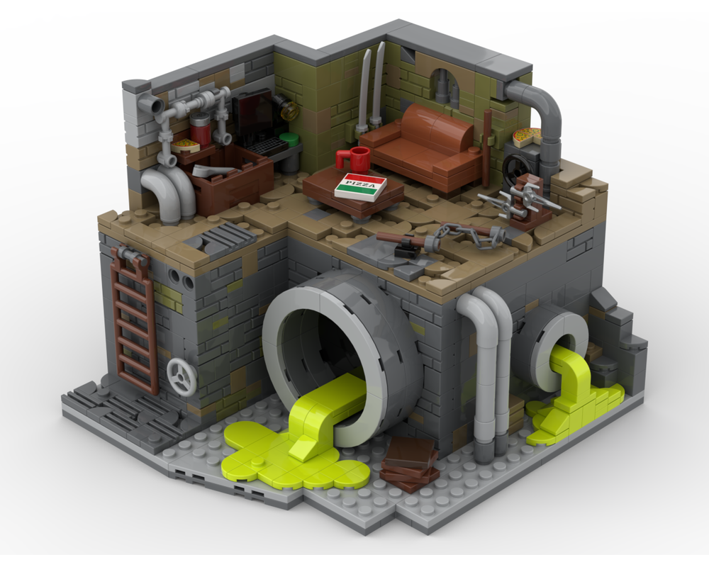 LEGO MOC-260248 TMNT Sewer Lair Diorama - Teenage Mutant Ninja Turtles ...