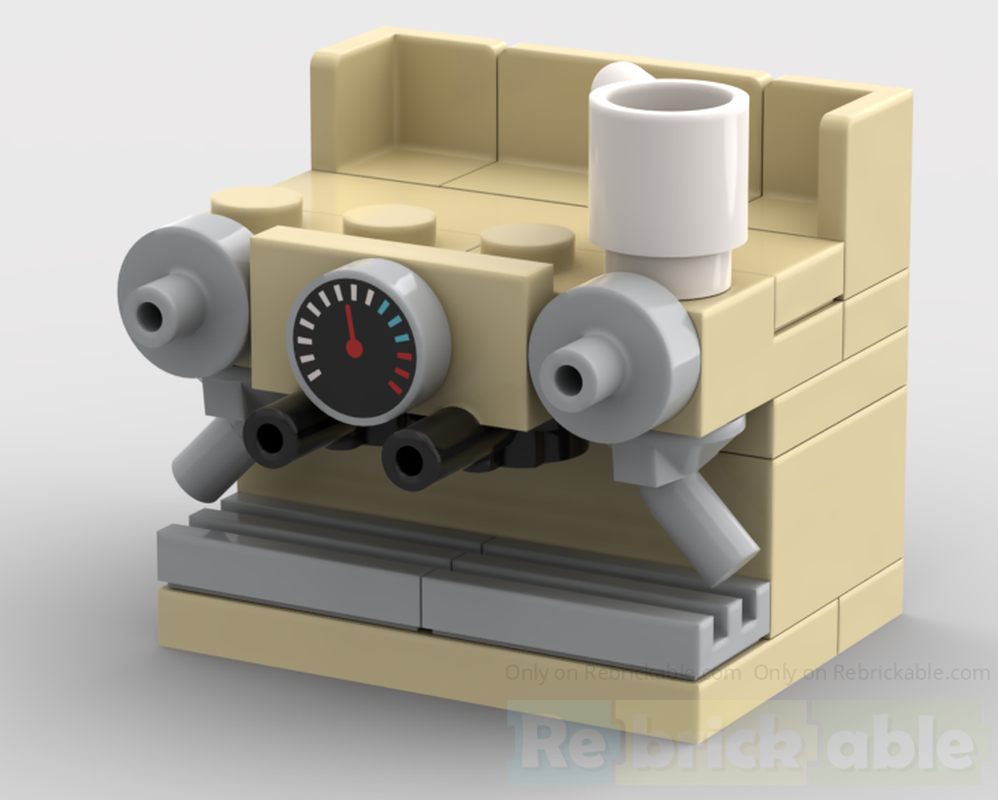 LEGO MOC-260251 Miniature Espresso Machine by james_0609 | Rebrickable ...