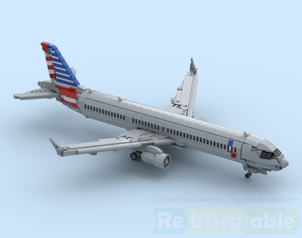 飛鳥ページ LEGO MOC-260278 American Airlines Airbus A321 XLR by