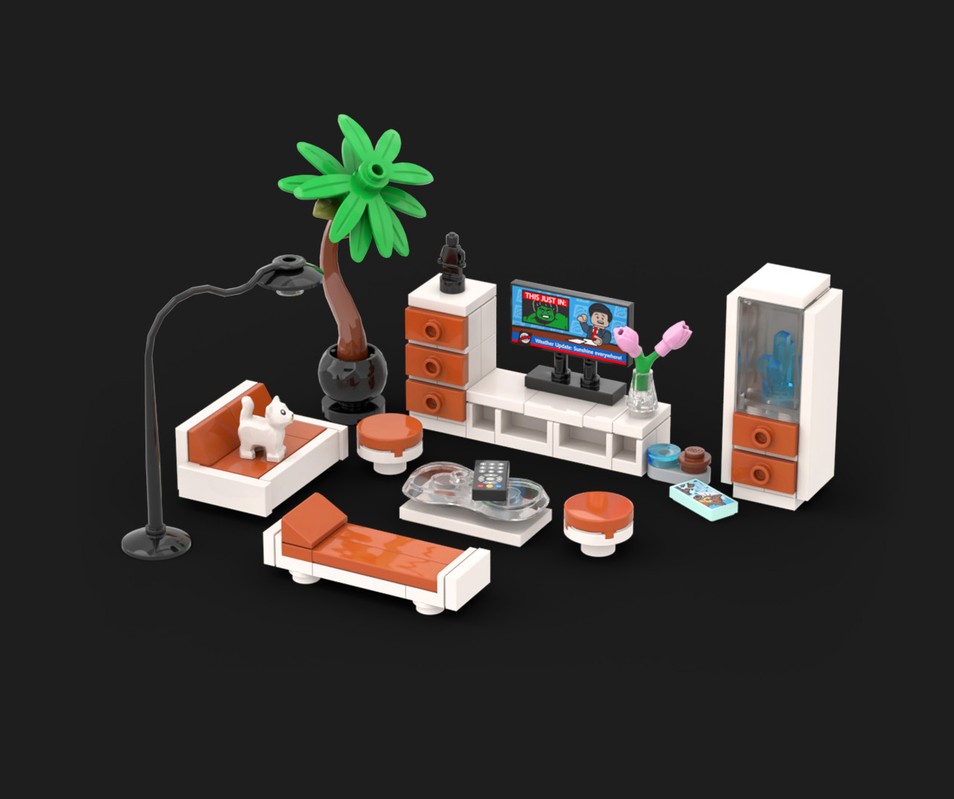 LEGO MOC-260540 Modern Living Room Interior – Detailed Apartment ...
