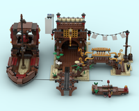 fishermen's harbor (alternate build for 70618 destiny's bounty)