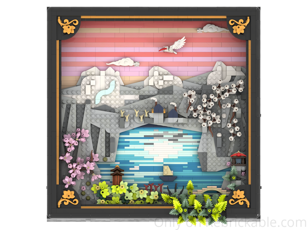 LEGO MOC-261409 31218 Japanese Cherry Blossom Landscape