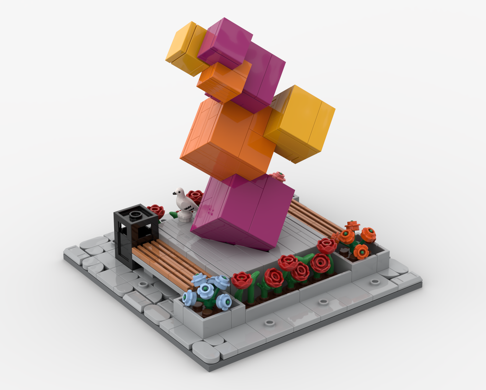 LEGO MOC-261596 Cube Sculpture by STL Brick Co. | Rebrickable - Build ...