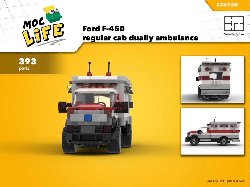 LEGO MOC Ford F-450 dually ambulance by MocLife | Rebrickable - Build ...