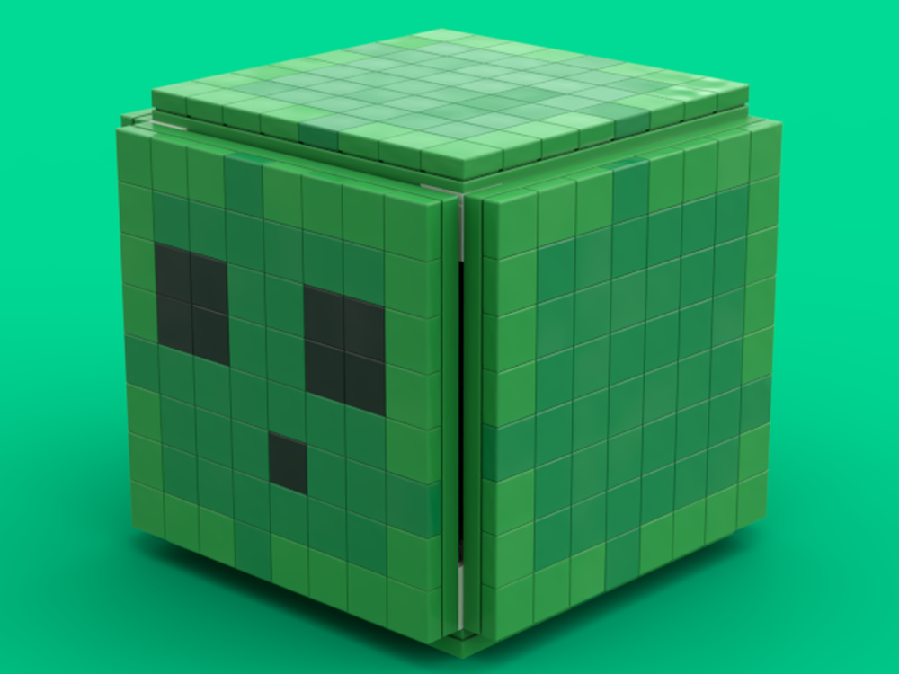 LEGO MOC-261950 3D Slime Cube by Yuzujinx | Rebrickable - Build with LEGO