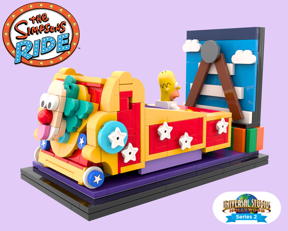 LEGO MOC-262200 Universal Studio Simpson 3d ride inspired building ...