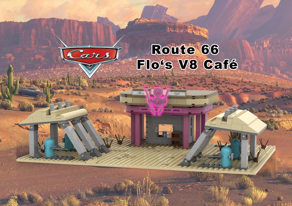 LEGO MOC-262977 Cars - Flo's Cafe by DreamingBrick | Rebrickable ...