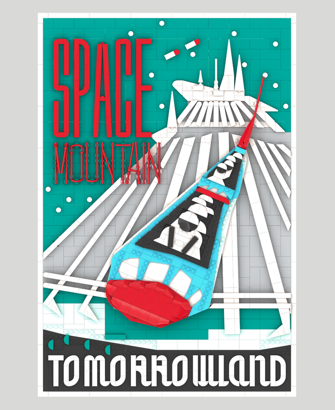 LEGO MOC-262982 Space Mountain poster instructions by