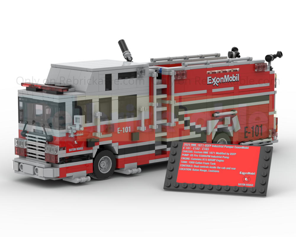 LEGO MOC-263711 2025 HME 1871-USFP Industrial Pumper ExxonMobil E-101/2 ...
