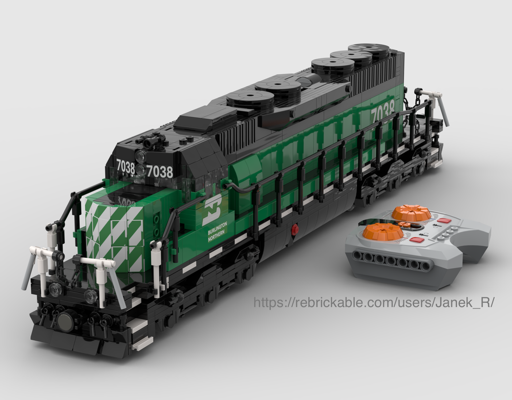RT-62723ページ LEGO MOC-264333 burlington northern SD40-2 7038 diesel locomotive