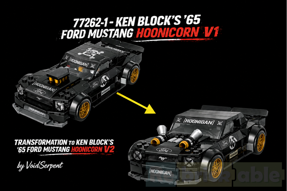 LEGO MOC-264393 77262-1 – Transformation to Ken Block's '65 Ford