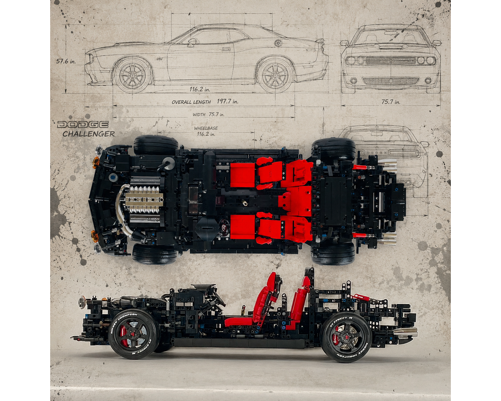 LEGO MOC-264407 Dodge challenger by Loxlego | Rebrickable - Build