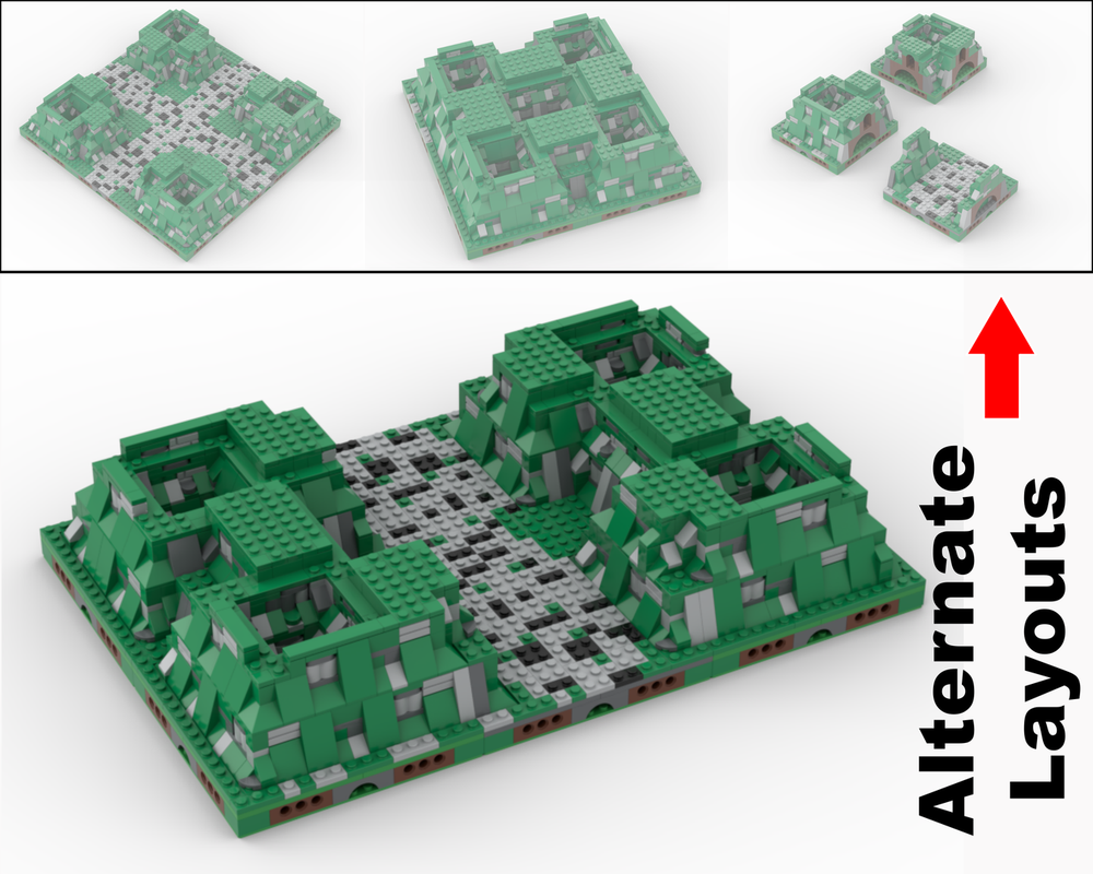 LEGO MOC-264593 Modular Raised Baseplate - 30271 Corner Pits by ...