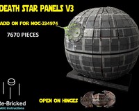 LEGO MOC-264783 Death Star Panels V3 add on for MOC-234974 by re