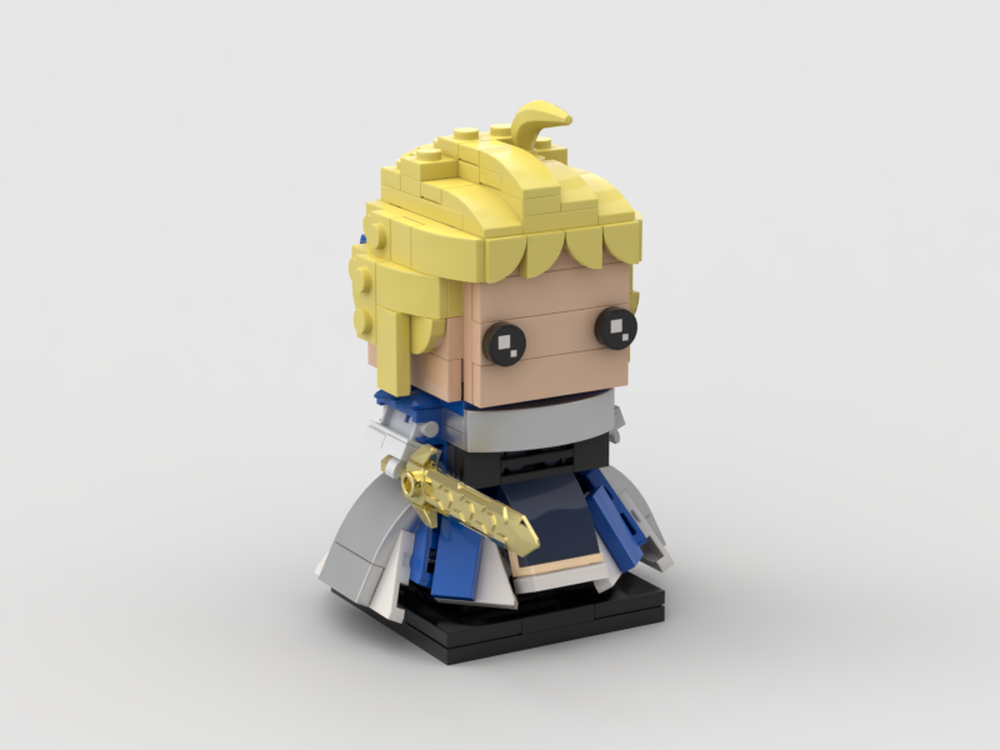 LEGO MOC Brickheadz King Arturia Saber By Wxzhrs Rebrickable Build 