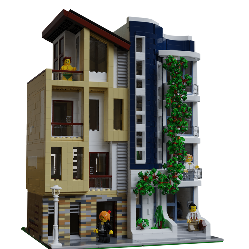 Væk boks Ru LEGO MOC Modern District by bricksandtiles | Rebrickable - Build with LEGO