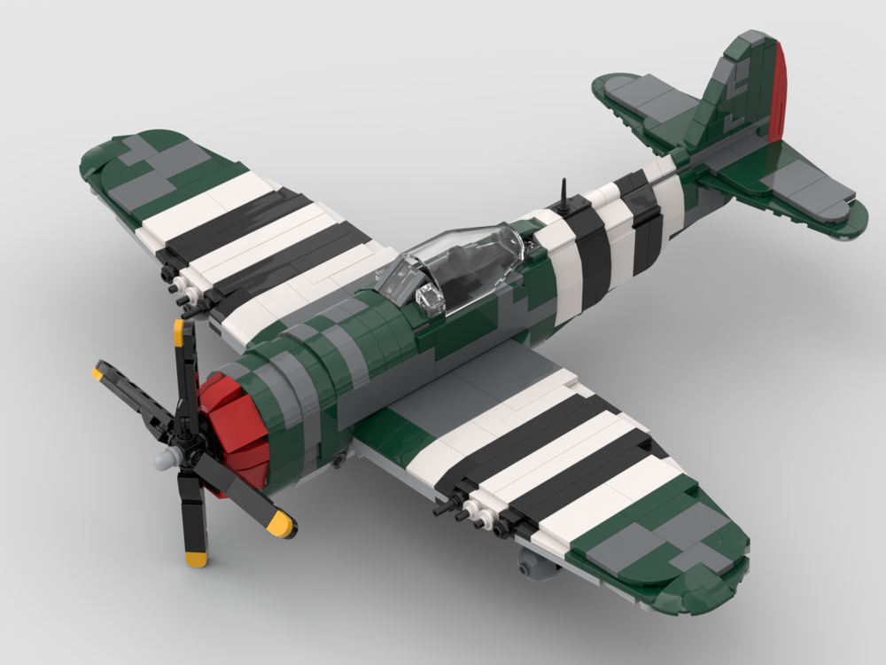 LEGO MOC-265055 P-47D Thunderbolt 1:35 scale model by Frog_builds