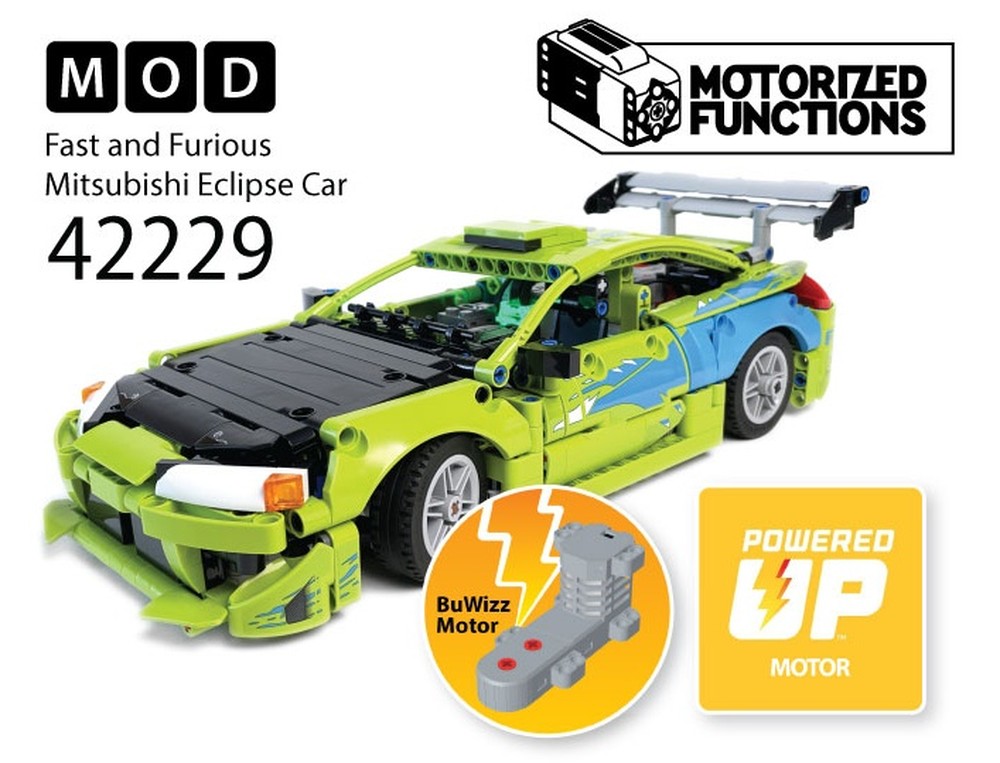 LEGO MOC-265629 42229 Fast and Furious Mitsubishi Eclipse Car RC