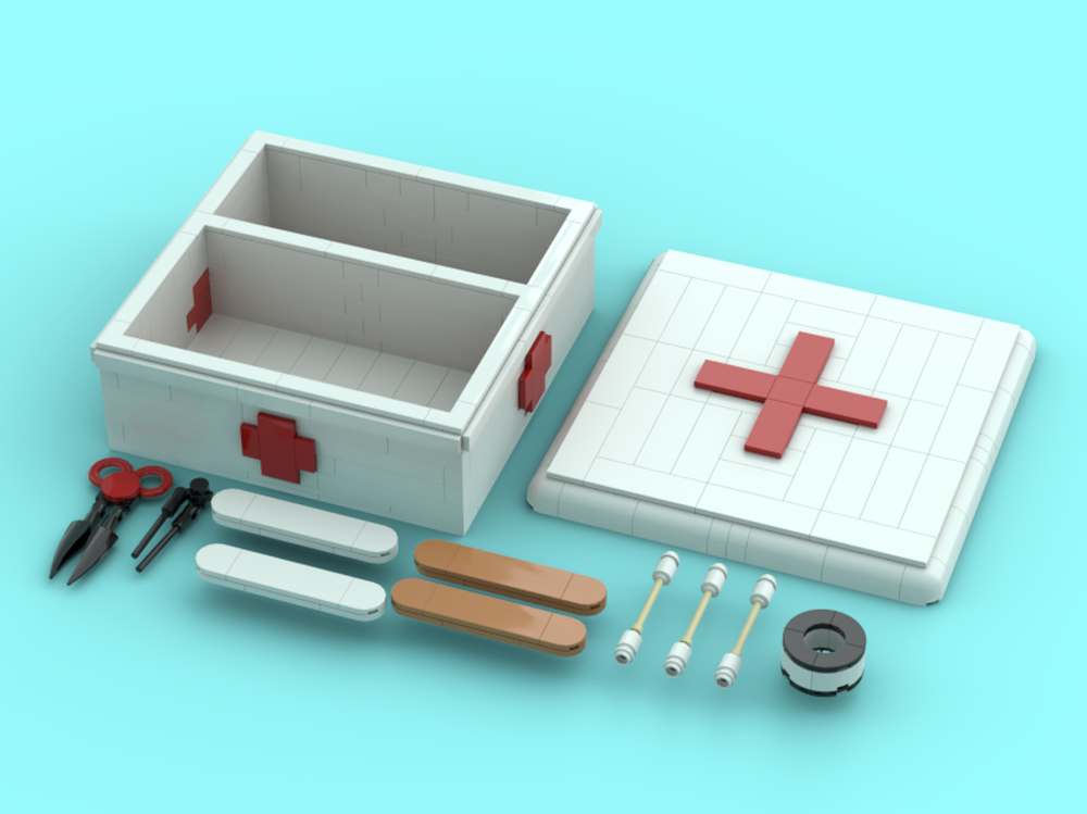 LEGO MOC-266137 First Aid Kit and supplies. First Responder box. by ...