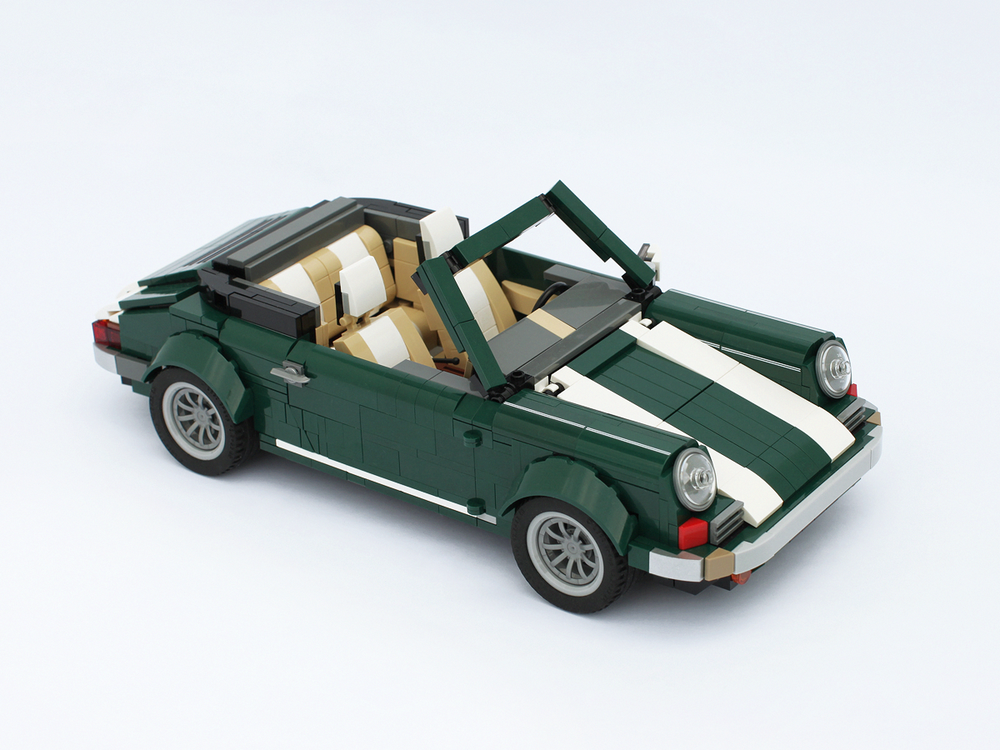 LEGO MOC Green Porsche 911 Cabriolet, PDF Instructions by buildme | Rebrickable - LEGO
