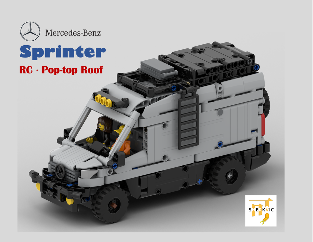 LEGO MOC-266703 Mini RC Benz Sprinter with pop-top roof by sherkvic ...