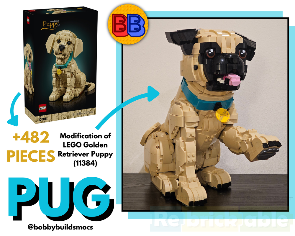 LEGO MOC-266879 Pug - Buildable Dog by bobbybuildsmocs | Rebrickable ...