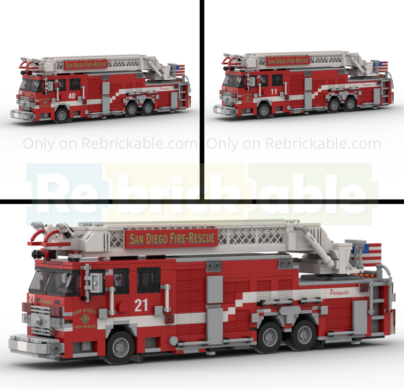LEGO MOC-267135 2016-2017 Pierce Arrow XT Fire Truck RMA SDFR by Silver ...
