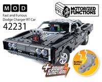 42231 Fast and Furious Dodge Charger RT Car RC MOD for Power Function & BuWizz Mortors