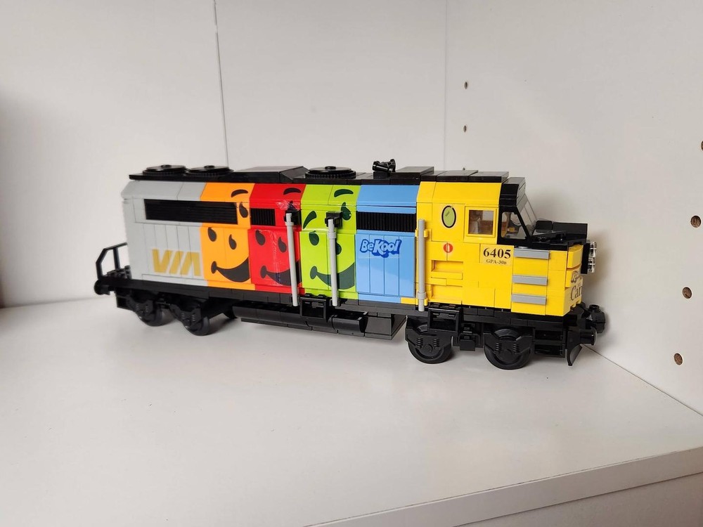 LEGO MOC-267306 6 Wide VIA Kool-aid Engine - Lego Train Engine. by ...