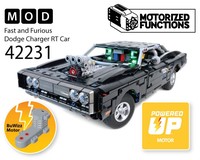 42231 Fast and Furious Dodge Charger RT Car RC MOD for Powered Up & BuWizz Mortors