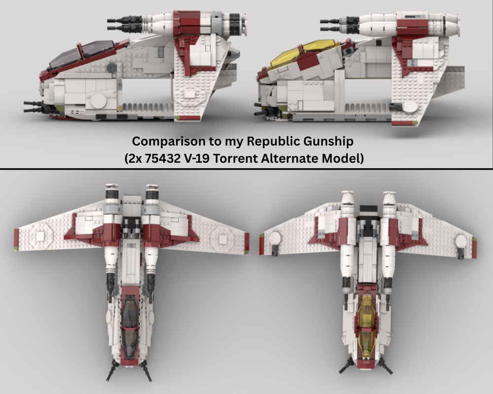 LEGO MOC-267704 Republic Gunship (75432 + 75402 Alternate Model