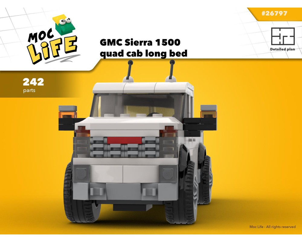 LEGO MOC GMC Sierra 1500 long bed quad cab fourth gen by MocLife ...