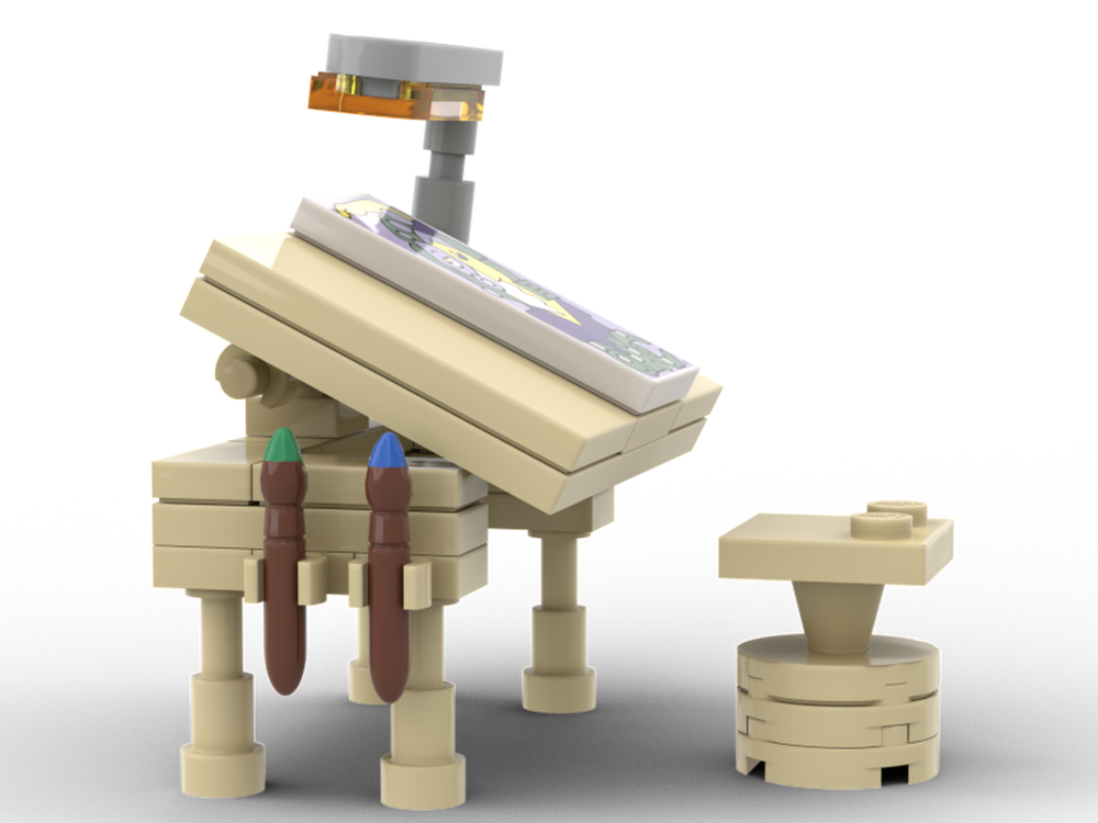 LEGO MOC-268896 Furniture #7 - Drafting table by Viernes | Rebrickable ...
