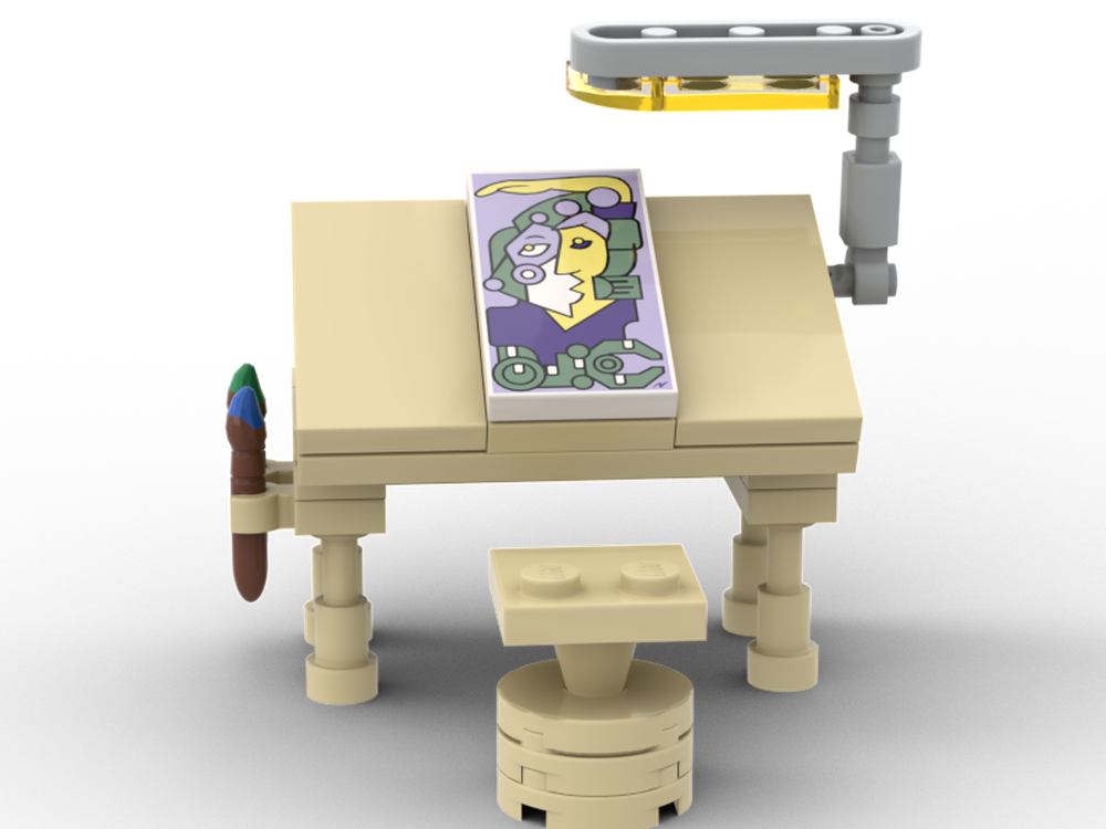 LEGO MOC-268896 Furniture #7 - Drafting table by Viernes | Rebrickable ...