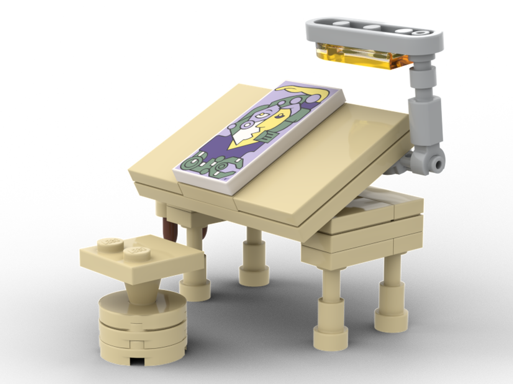 LEGO MOC-268896 Furniture #7 - Drafting table by Viernes | Rebrickable ...