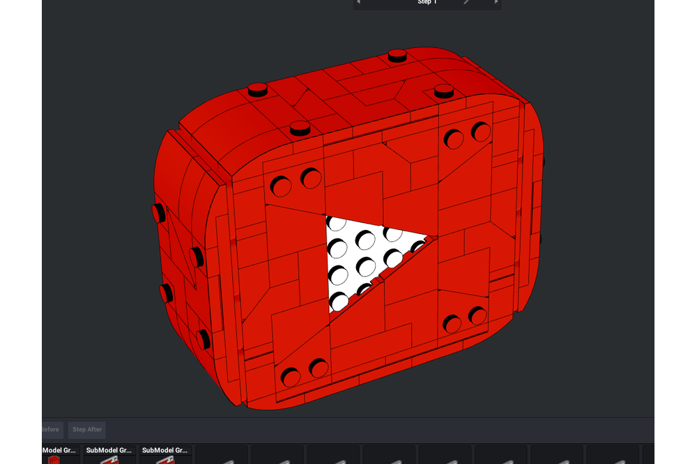 LEGO MOC-269402 YouTube Play Button by SparrowLegs | Rebrickable ...